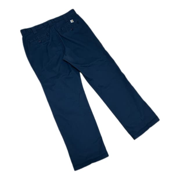 칼하트 네이비 릴렉스드핏 블렌디드 트윌 워크팬츠