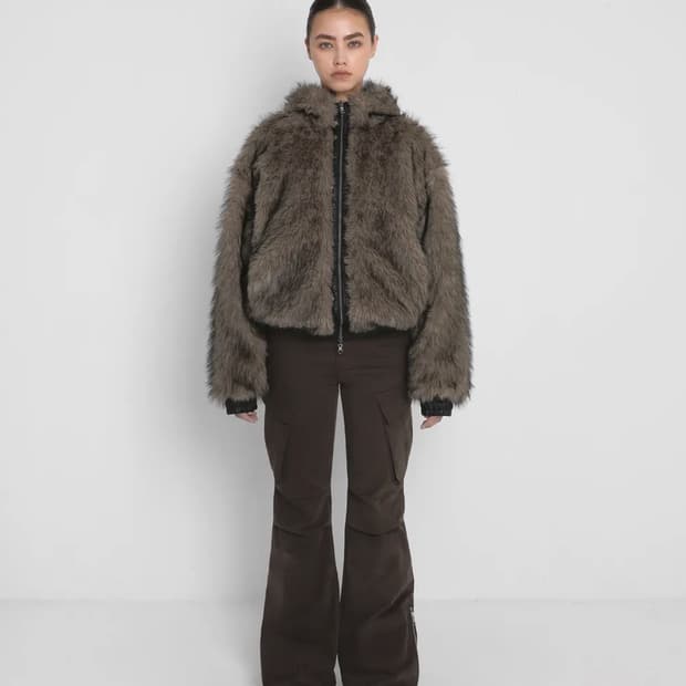 샌드릭 reversible fur leather jump 퍼 자켓