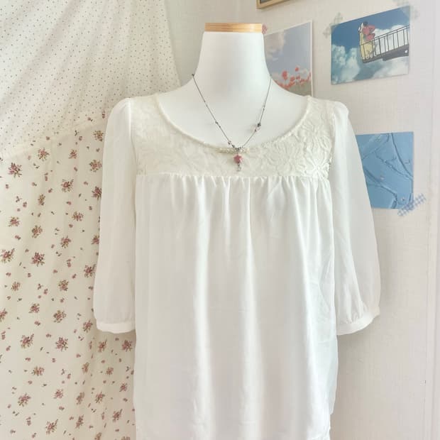 빈티지 로걀 히메 러블리 세실맥비 레이스 블라우스 🤍🎀✨