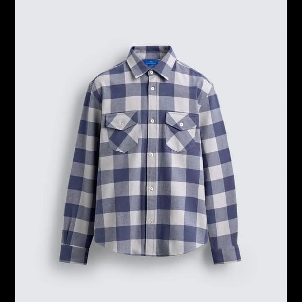 ZARA X AARON LEVINE 플란넬 체크 셔츠 S사이즈