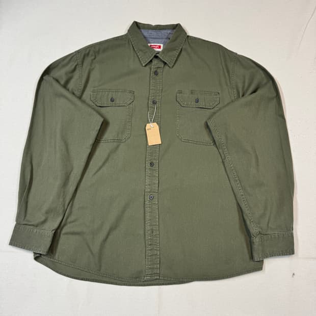 XL) Wrangler 랭글러 투포켓 워크웨어 코튼 셔츠 W41