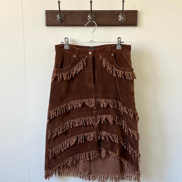 AXARA 프린지 컷 스커트