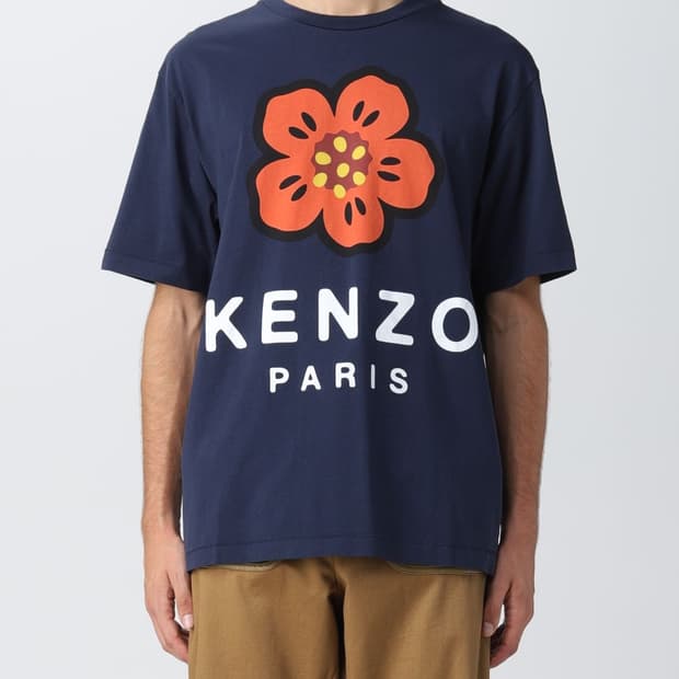 M) 겐조 니고 플라워 반팔 티셔츠 네이비