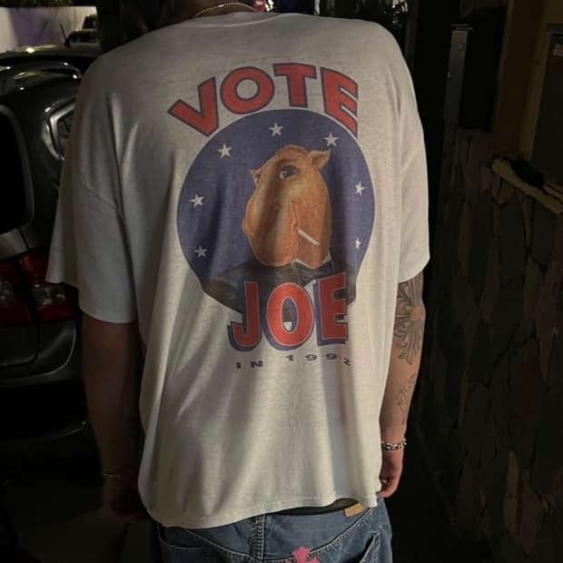 빈티지 카멜 멤버 티셔츠 XL