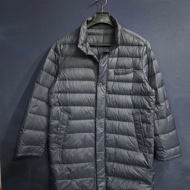 빈폴 네이비컬러 남성 105 구스다운 하프 경량패딩 