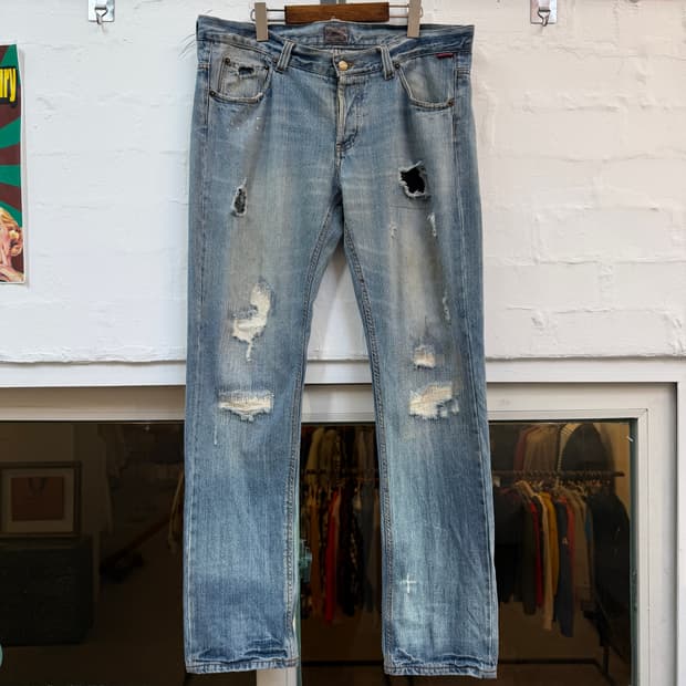 DonaN 도난 맵스트리 디스트로이드 데님 진 W38