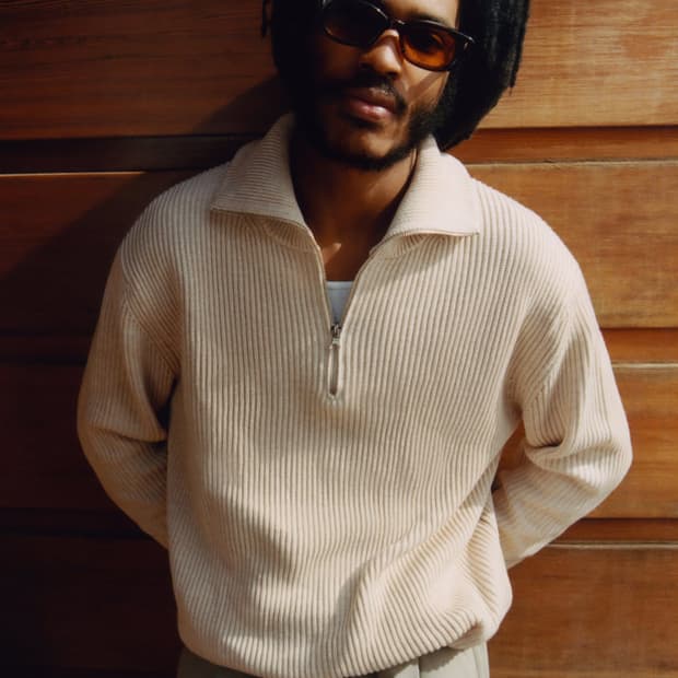 자라 니트 반집업 