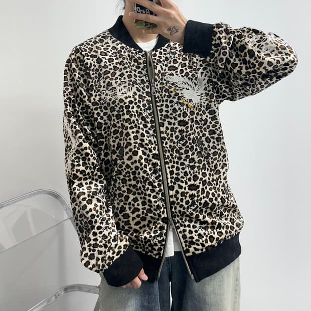 Lonsdale 론즈데일 레오파드 스카잔 자켓