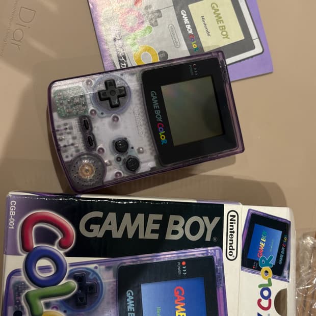 새제품) 닌텐도 게임보이 컬러 CGB(gbc)클리어 풀박스