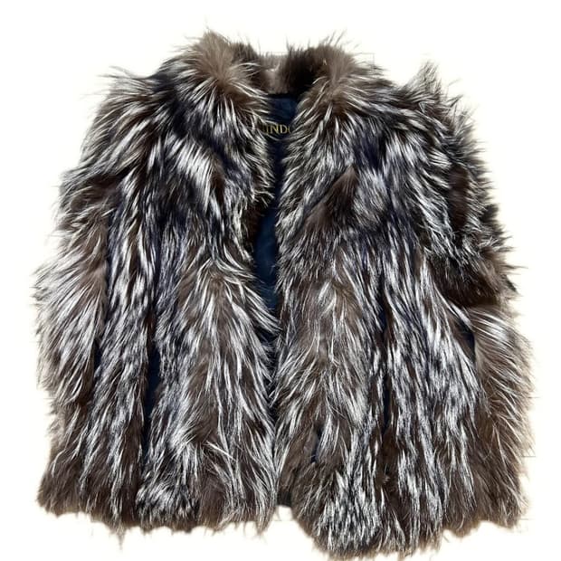 Fox fur over vest