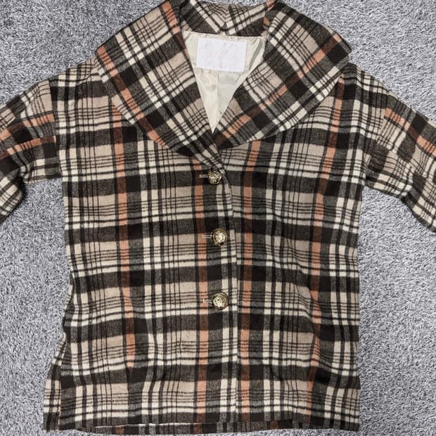 고전리즈리사 체크 코트