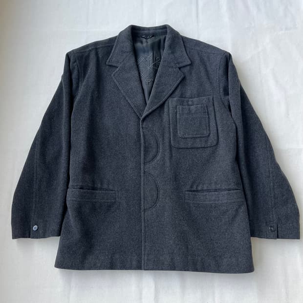 00s Uomo Imperfetto 울 미니멀 자켓