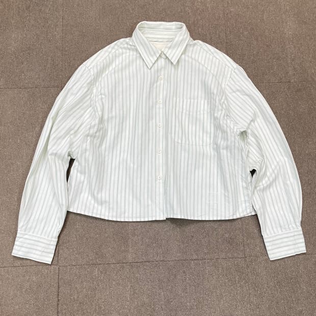 uniqlo jw앤더슨 스트라이프 크롭 셔츠 m 