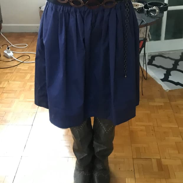 vintage purple banding skirt