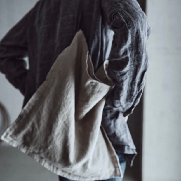 모노프리베 텍스쳐 린넨 토트 백