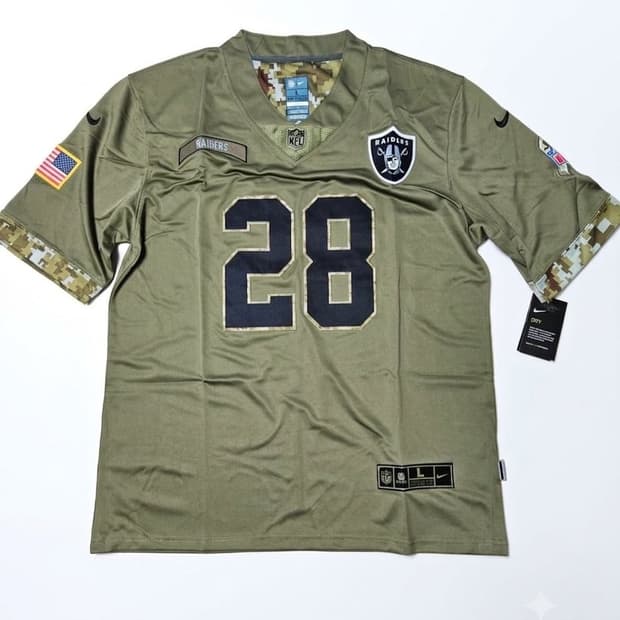 Nike 풋볼져지 nfl  레이더스 밀리터리 에디션 105-115