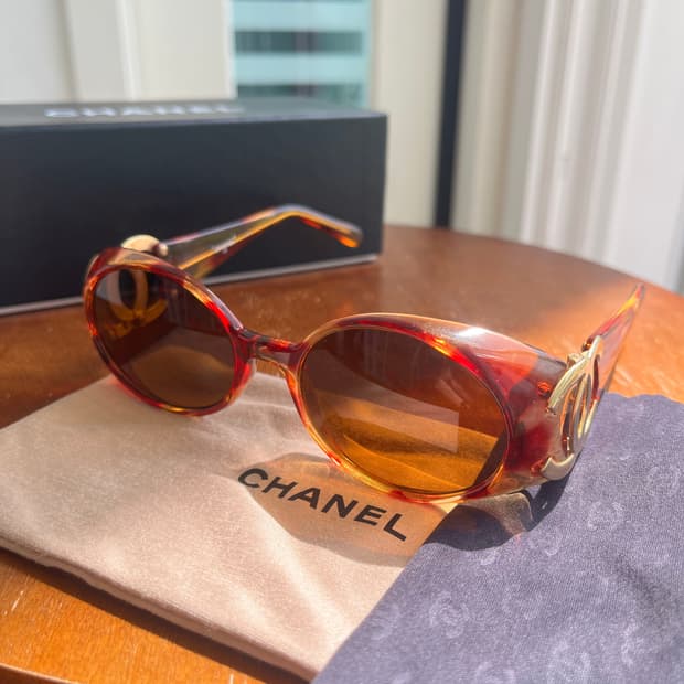 올드 샤넬 빈티지 선글라스 made in italy 풀구성