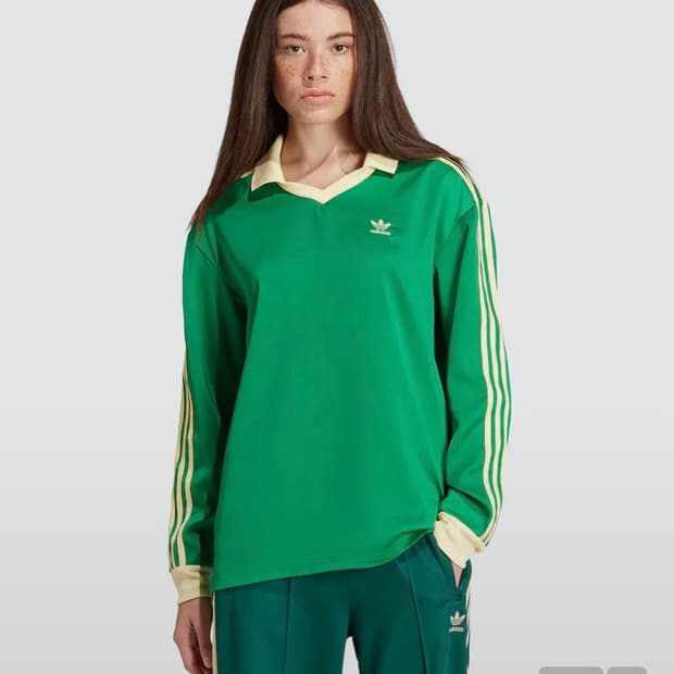 Adidas 3S 새틴 긴팔 티 green