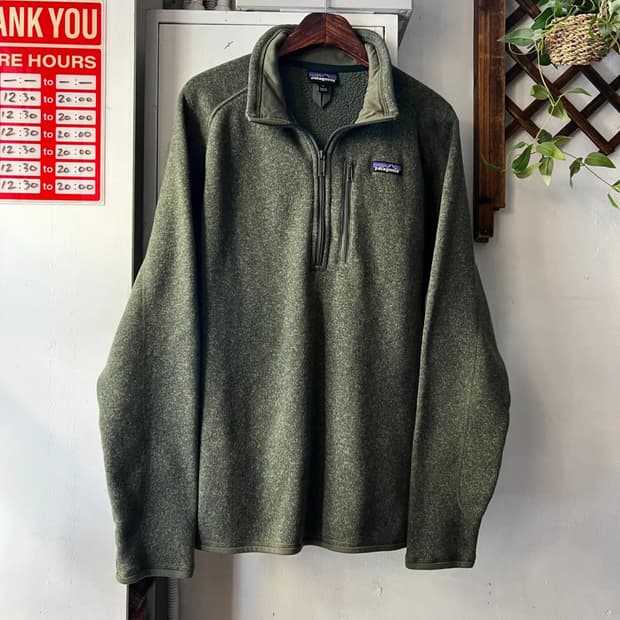 [L]파타고니아 BETTER 카키 하프집업 스웻셔츠