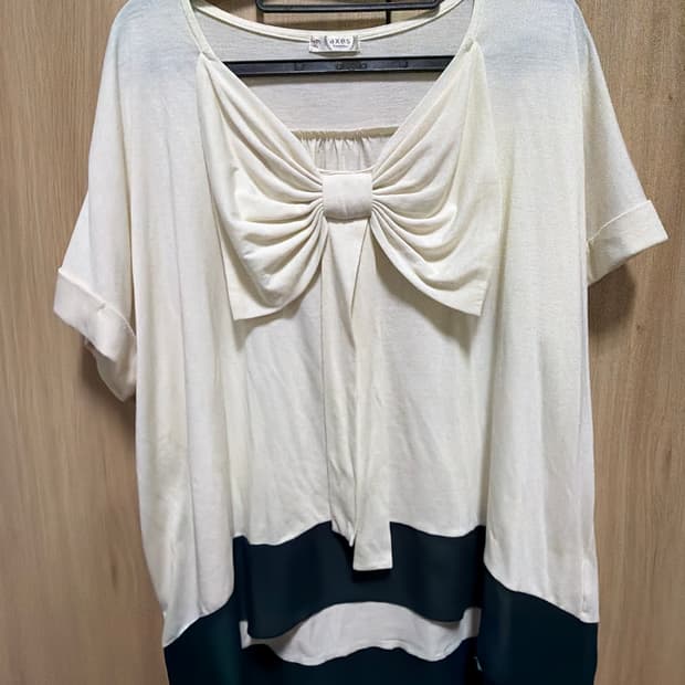 엑시즈팜 모리걸 리본 반팔티셔츠 블라우스