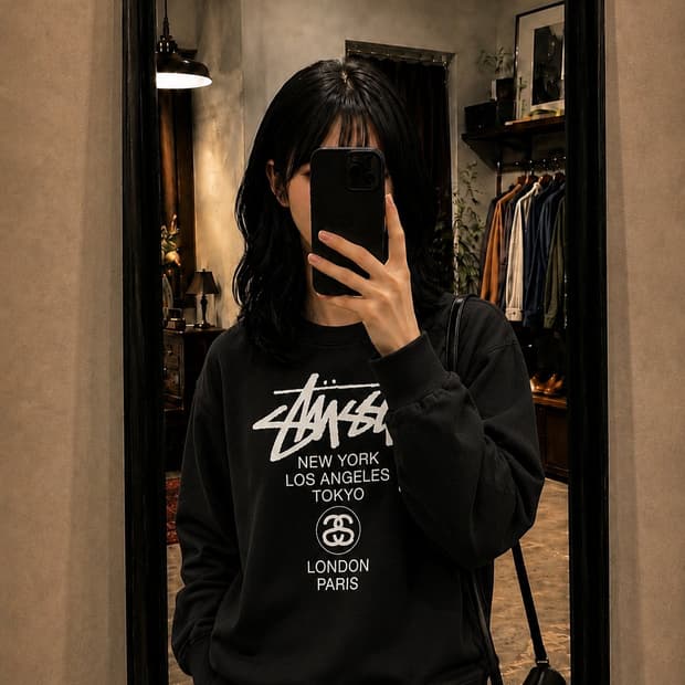 스투시 월드투어 크루넥 M