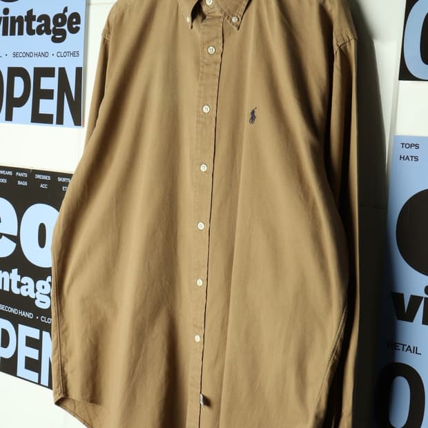 (L-3XL) 폴로 랄프로렌 셔츠 남방 USA 무지 된장-H31849