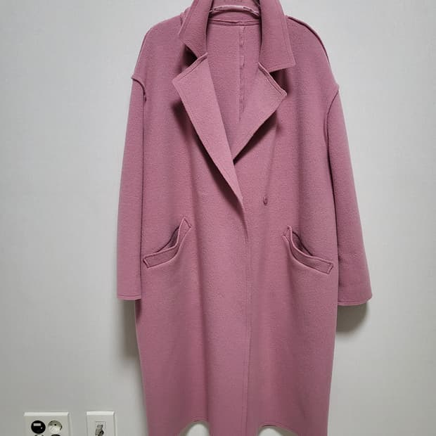 베네통 오버사이즈 핑크 코트 free 55-77