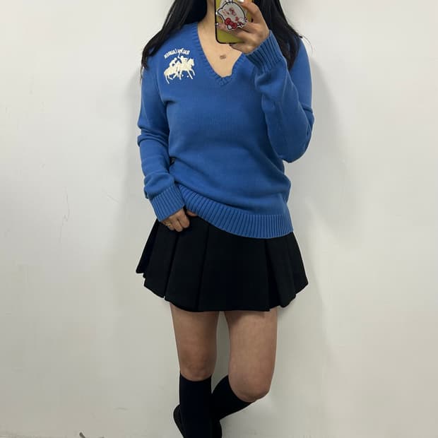 폴로 브이넥 니트[1438]