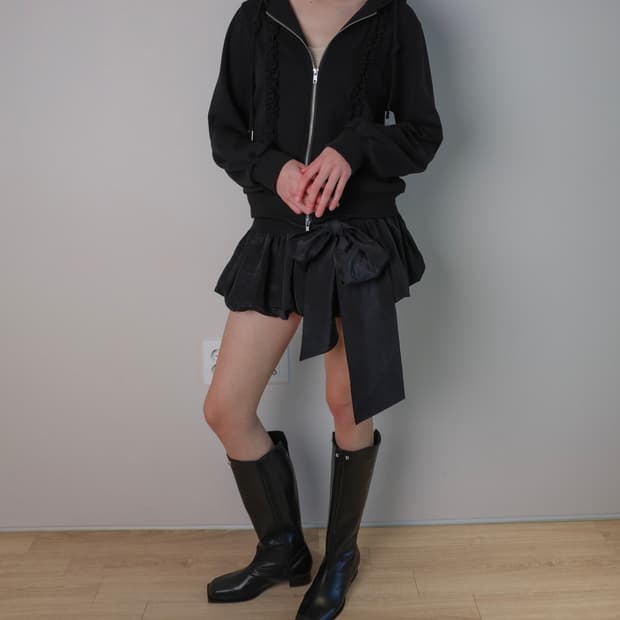 losesleepover/ Shirring Ribbon Skirt