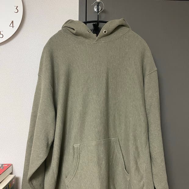 (M) 카키스 후드 세이지 그린 khakis hoodie