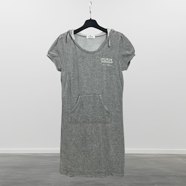COURREGES 후드 반팔 원피스 