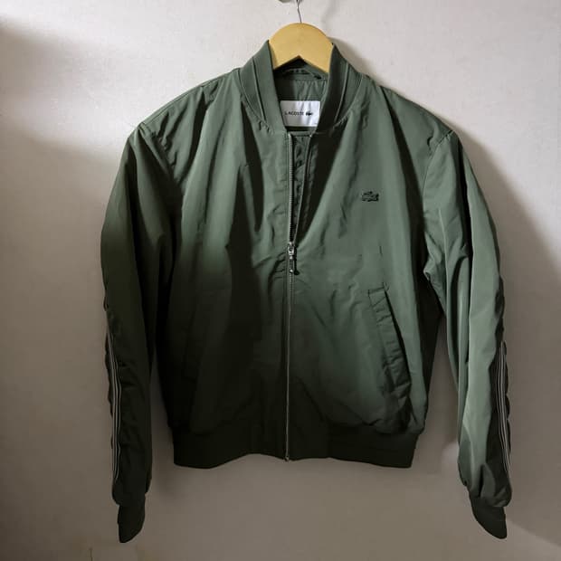 라코스테 여성 MA-1 항공 숏점퍼  34(66정도)