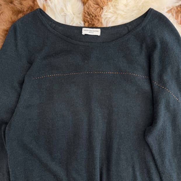 colorblock round knit 