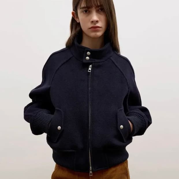 [우먼] 애프터프레이 웨스턴 해링턴 블루종 네이비 xs