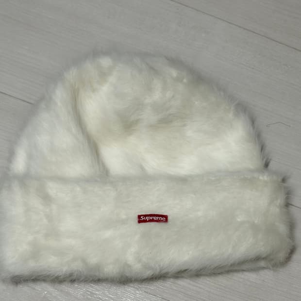 슈프림 캉골 퍼고라 앙고라 비니 모자 화이트