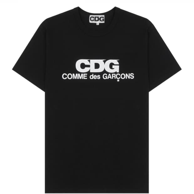 (새상품, M) CDG 로고 블랙 티셔츠