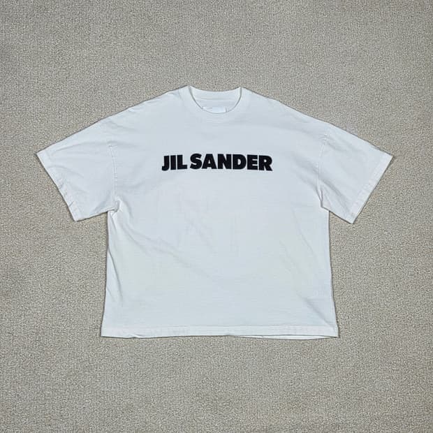 [질샌더] 로고 프린트 오버사이즈 반팔 티셔츠 | S00064