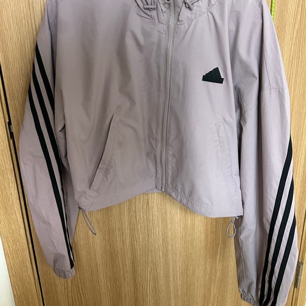 아디다스 여성 크롭 바람막이 라벤더