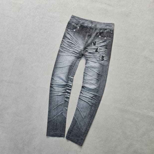 실측확인 빈티지 여성 데님 스타일 레깅스 0403Y