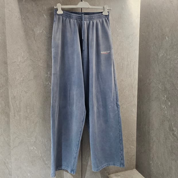 발렌시아가 폴리티칼 웨이브로고 배기스 팬츠