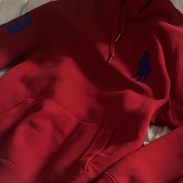 폴로 빅포니 후드티 (레드)