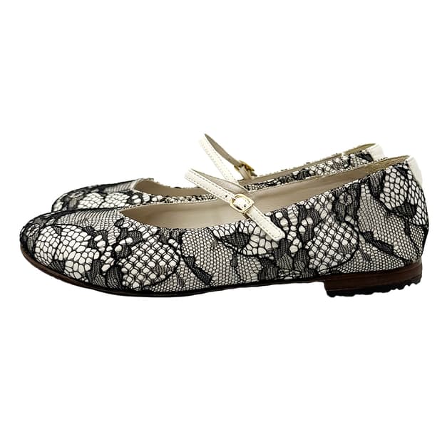 Dolce&Gabbana Lace Mary Jane Flats/ 36