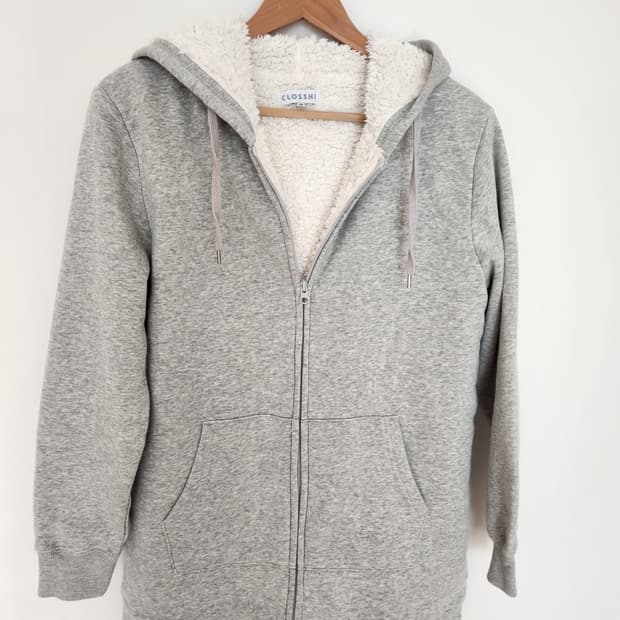 CLOSSHI 양털 후드 집업