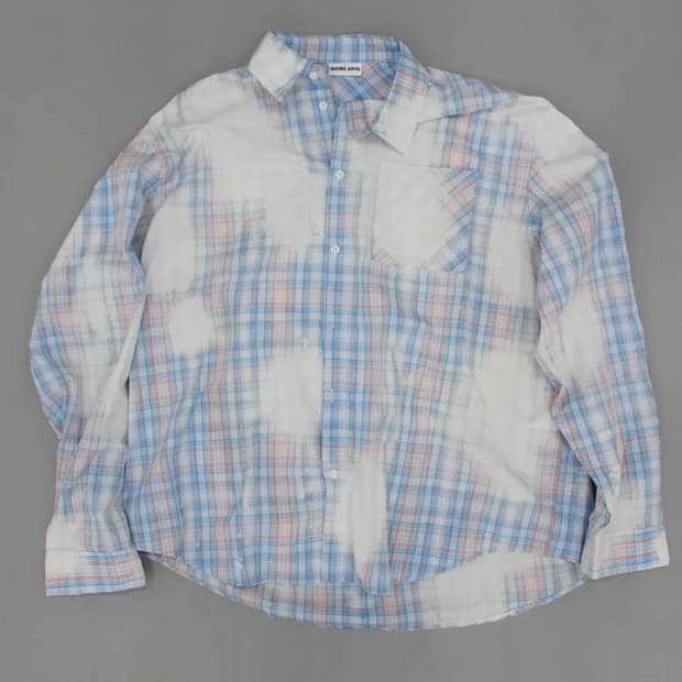 노트르아트스 클라우드 블루 체크 셔츠 L