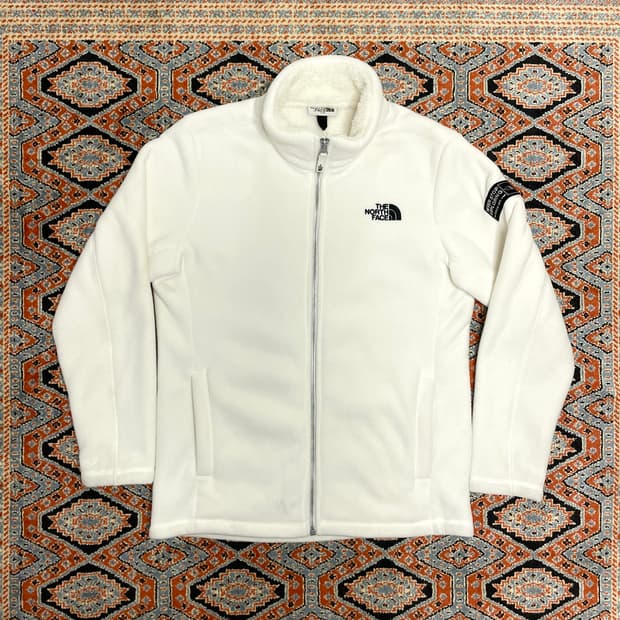 노스페이스 화이트 밍크 기모 플리스 자켓 남성S