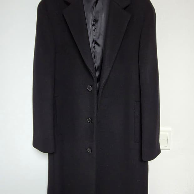 [L] 무신사 스탠다드 캐시미어 블렌드 오버사이즈 싱글 코트 [블랙]