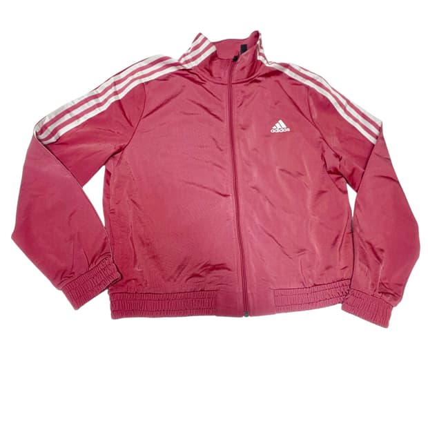 [아디다스] Y2K 마젠타 코발트 핑크 삼선 크롭 트랙탑 져지 여성 L