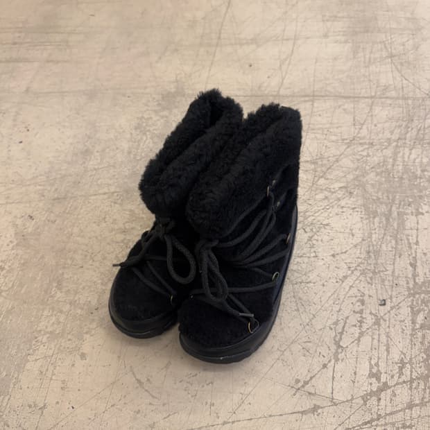 빈티지 양털 우먼 워커 블랙 U774