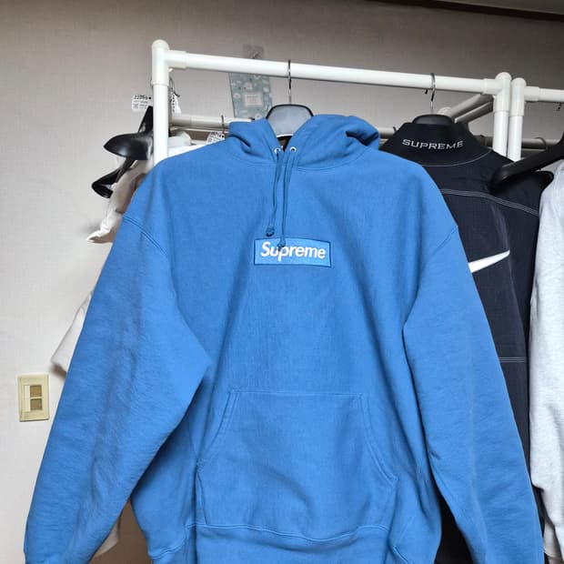 23FW 슈프림 박스로고 후드 (블루)