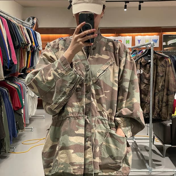 빈티지 카모플라주 야상 자켓